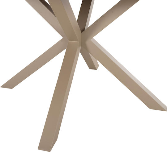 Tisch Stabil Moril Champagne-natural 120x120x74cm