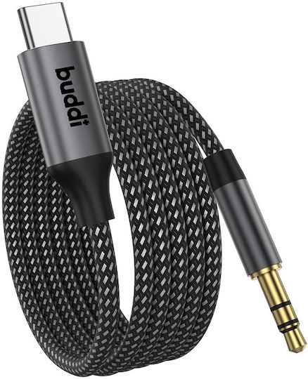Buddi USB 2.0 Cable USB-C male - 3.5mm Black 1m (122570)