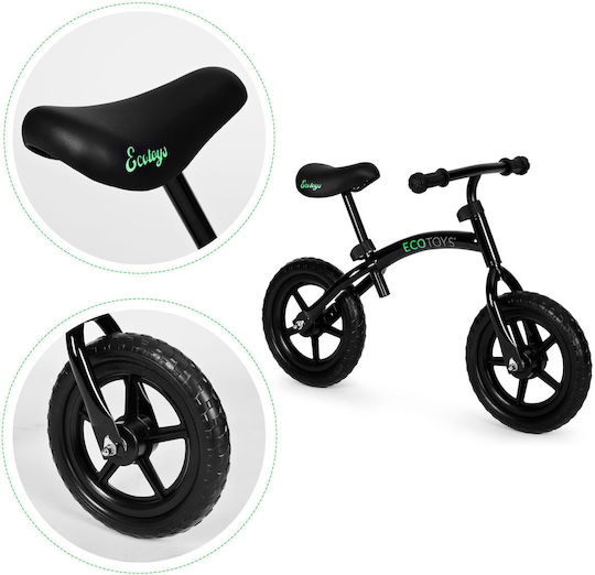 Ecotoys Bicicletă de Echilibru pentru Copii Negru