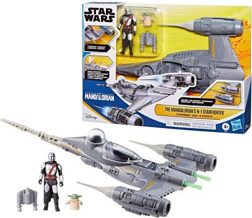 Фигура за Действие The Mandalorian Star Wars Mandalorian Fighter N1 and figurine