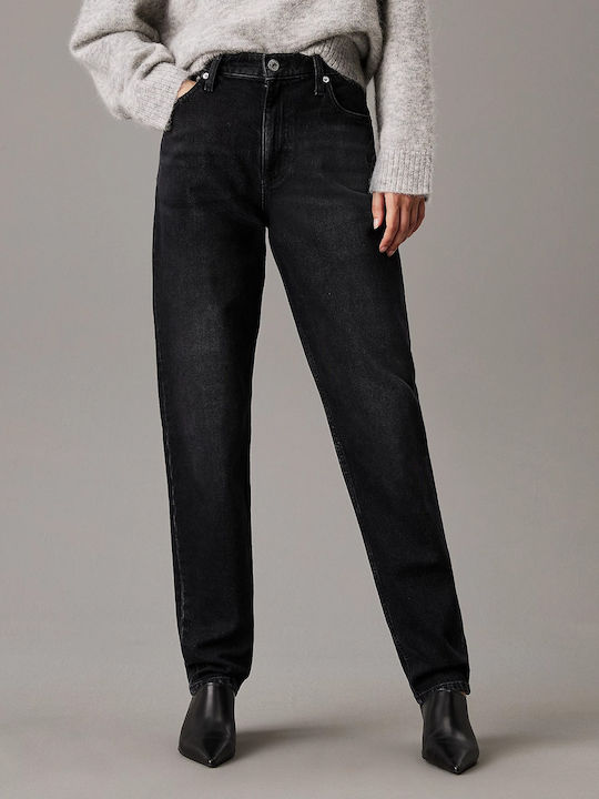 Calvin Klein Women's Jean Trousers in Regular Fit Black