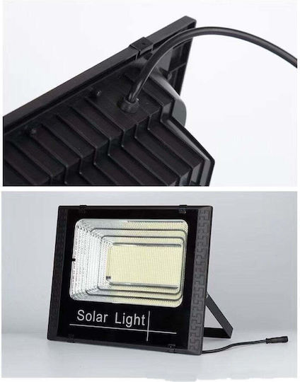 Led Smd 500w Solar Powered Projector Flippy Solar Panel Remote Control Mounting Bracket Abs Material 18ah 400 Leds Color Temperature 6500k 32x26x9 Cm Black