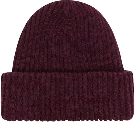 Beanie Beanie Knitted in Burgundy color