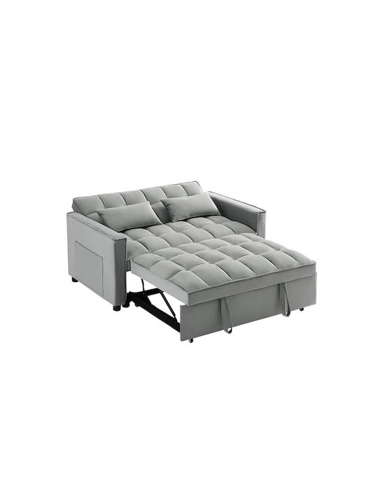 Tempo Canapea Cu Două Locuri Pat Catifea Gri 141x98x77cm E998,1