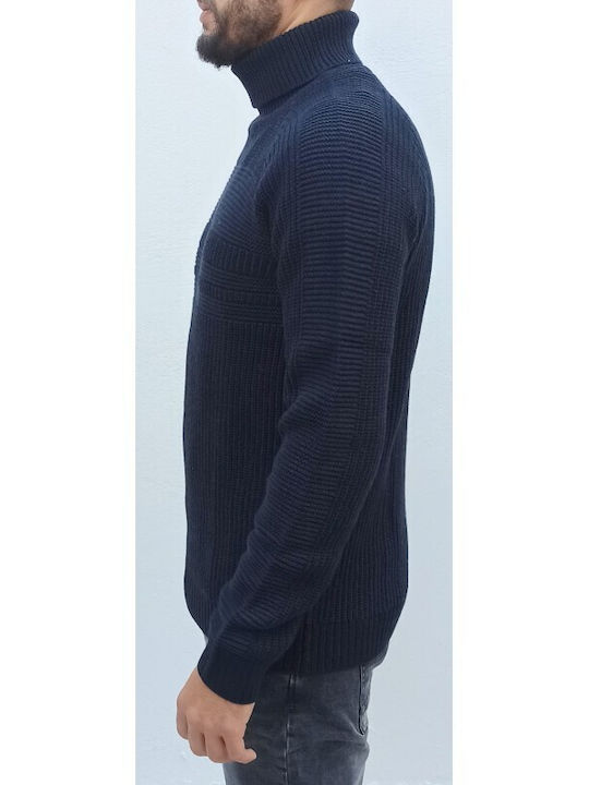 Jack & Jones Herren Langarm-Pullover Rollkragen Navy