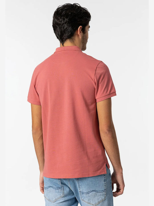 Tiffosi Men's Short Sleeve Blouse Polo Coral