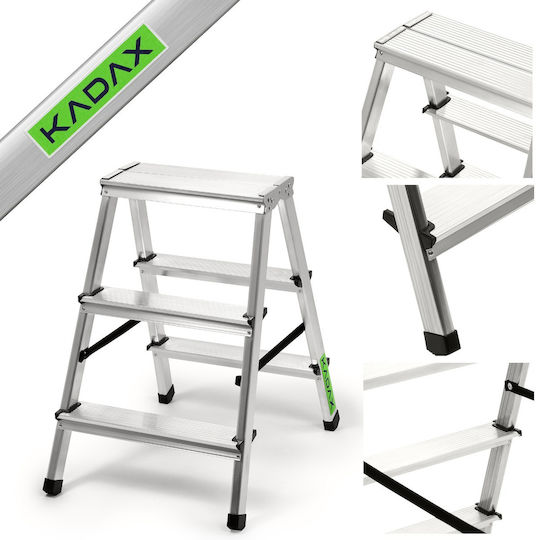 Kadax Leiter Aluminium mit 3 Stufen