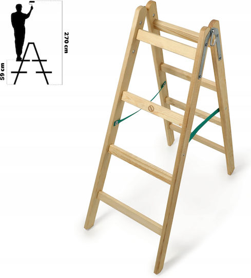 Kadax Ladder Wooden with 4 Steps