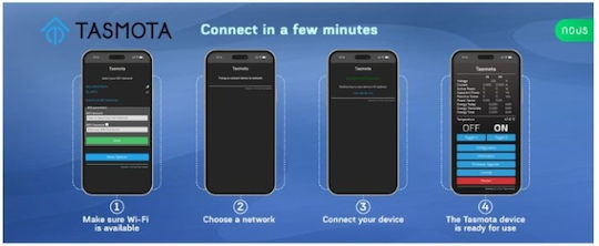 Nous Smart Switch 2 Καναλιών Wi-Fi