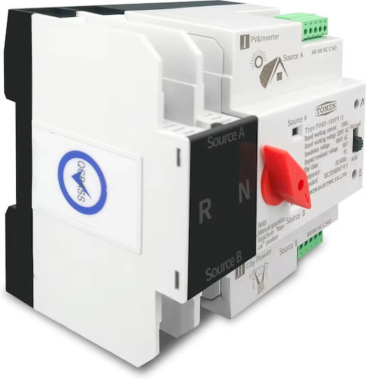 Automatic Switch Transfer Between Grid Photovoltaic Panels 2p 230v 100a