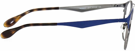 Ray Ban Metal Eyeglass Frame Blue RB3545 2911/51