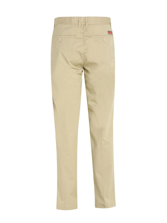 Slam Men's Trousers Chino in Regular Fit Beige