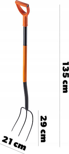 Kadax 26181 Gartenrechen Bogenharke mit Stiel