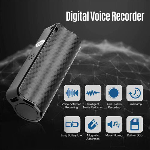 Mini-Spionage-Voice-Recorder Iuni Q70 8GB Sprachaktivierung MP3-Player