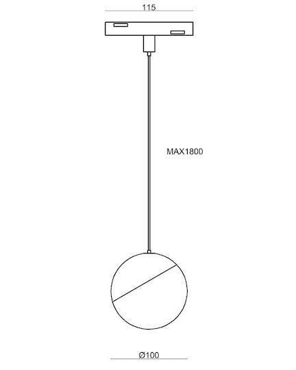 Greenie LED Γραμμικό Φωτιστικό Οροφής 7W Θερμό Λευκό με Ρυθμιζόμενη Ένταση