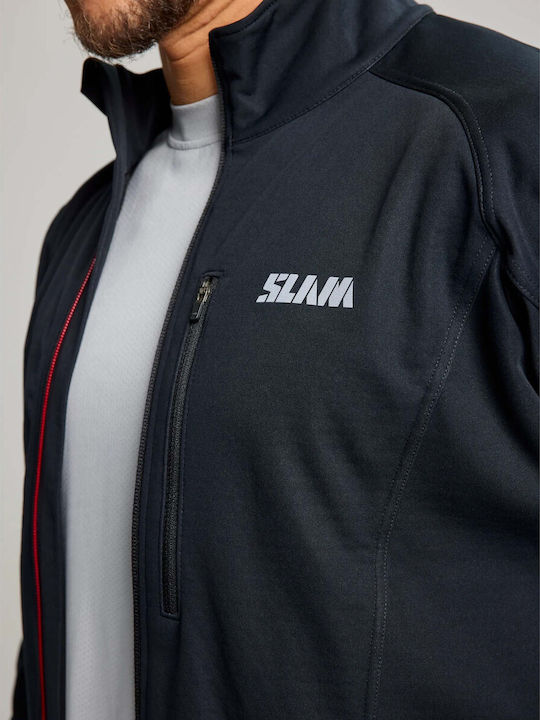 Slam Men's Winter Softshell Jacket Waterproof and Windproof Black