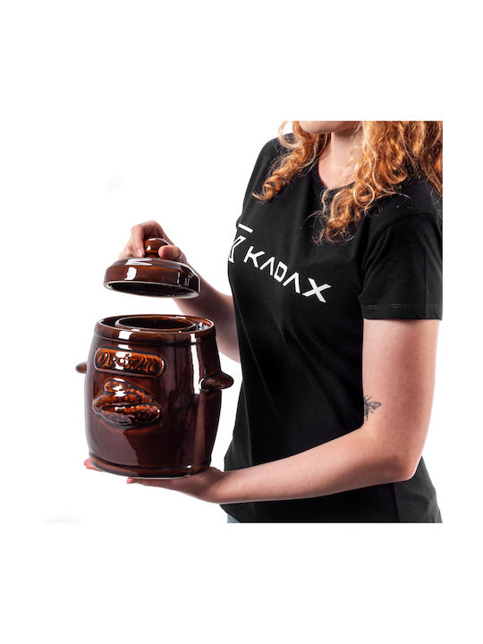 Kadax Vaza Uz General cu capac Ceramică Maro 3000ml