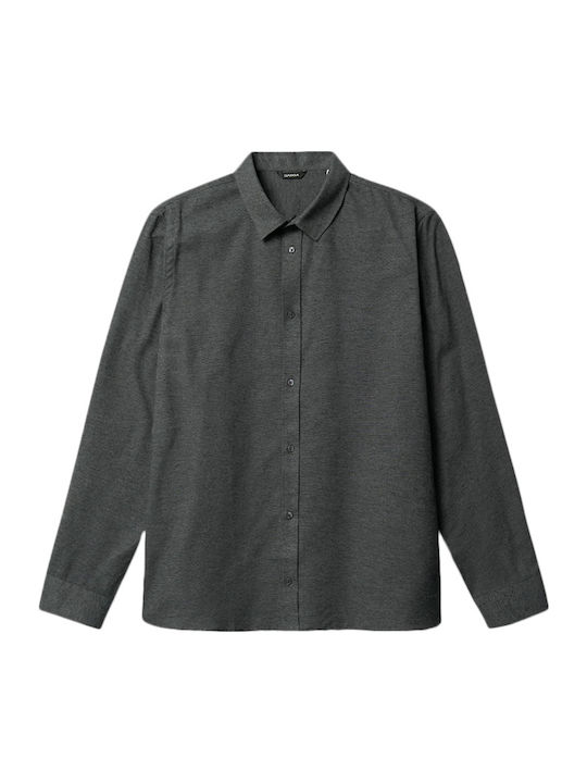 York Long-sleeved Cotton Shirt Grey