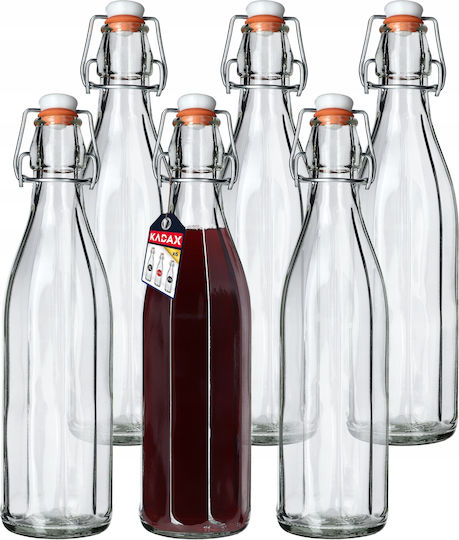 Kadax Set 6 Bucăți Vaze Utilizare Generală cu Plută Sticlă Transparentă 750ml 6 Bucăți