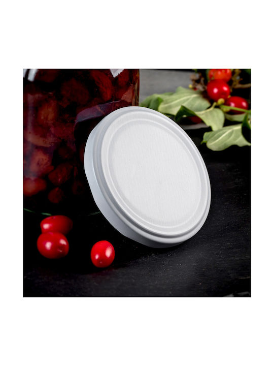 Kadax Set 8Stück Gläser Allgemeine Verwendung mit Deckel Glas Transparent 540ml