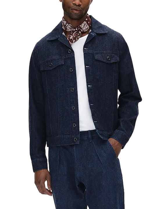 Gabba Men's Denim Jacket Μπλε, Dark Blue