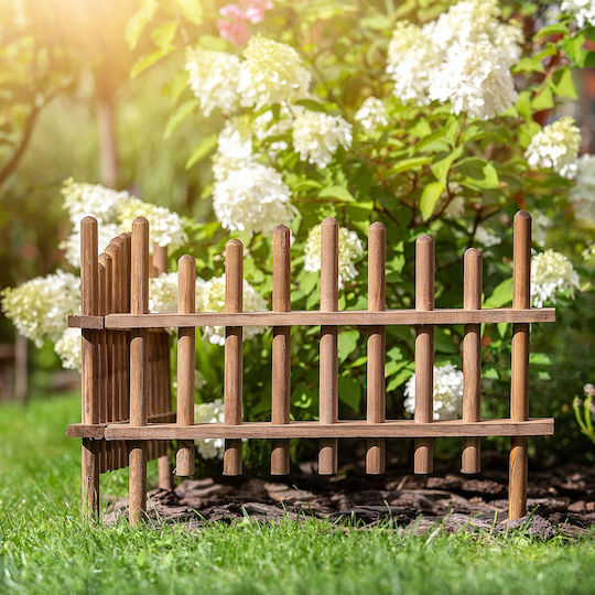 Kadax Wooden Garden Border in Brown Color 35x60cm