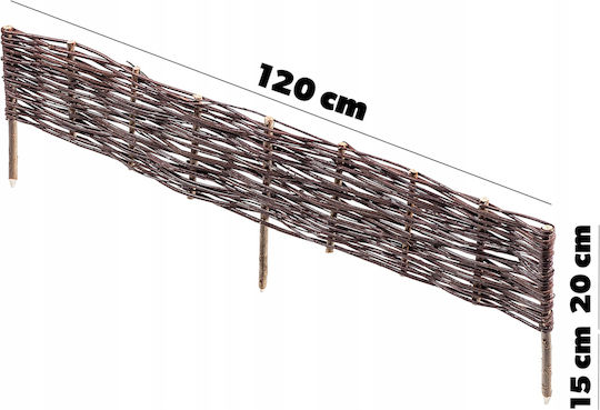 Kadax Gartenbordüre in Braun Farbe 20cm x 1.2m