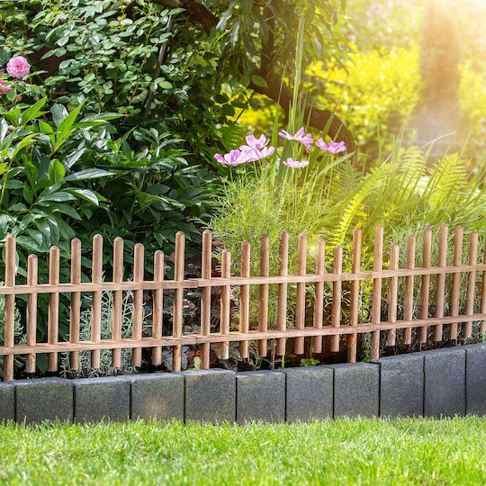 Kadax Wooden Garden Border in Brown Color 35x60cm
