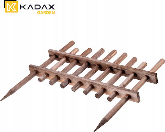 Kadax Wooden Garden Border in Brown Color 35x60cm