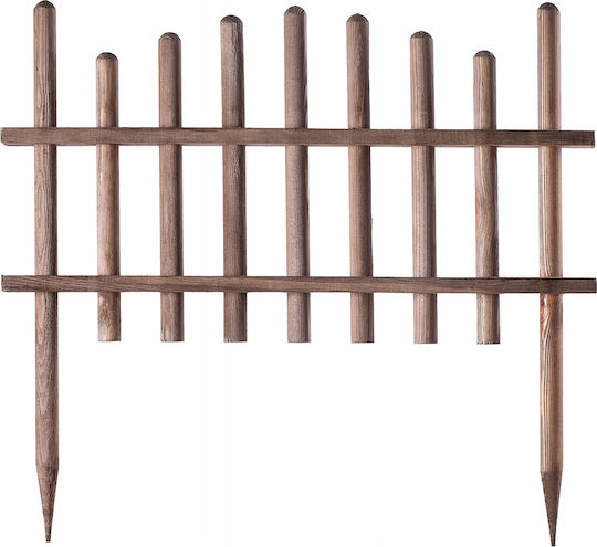 Kadax Wooden Garden Border in Brown Color 35x60cm