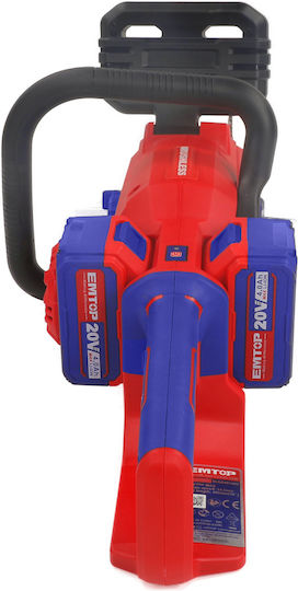 Emtop Battery Chainsaw 2x5Ah 20V with Blade 30cm