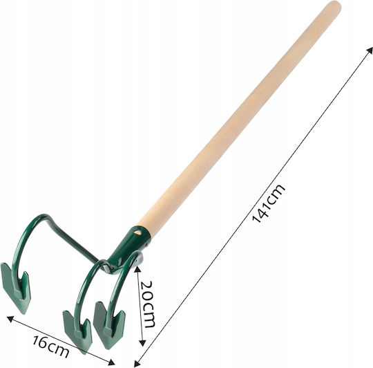 Kadax Καλλιεργητής με Κοντάρι 141cm και Ξύλινη Λαβή
