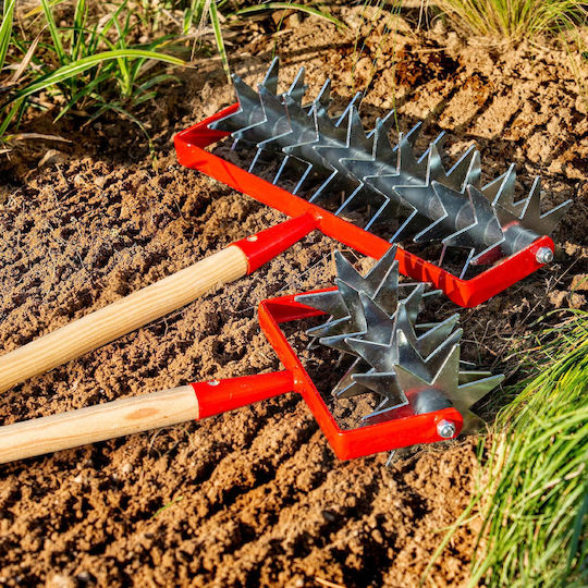 Kadax Rotocultivator cu Mâner 145cm și Mâner din Lemn
