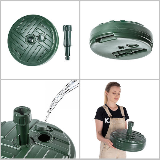 Kadax Βάση Ομπρέλας Πλαστική Green 39x39cm