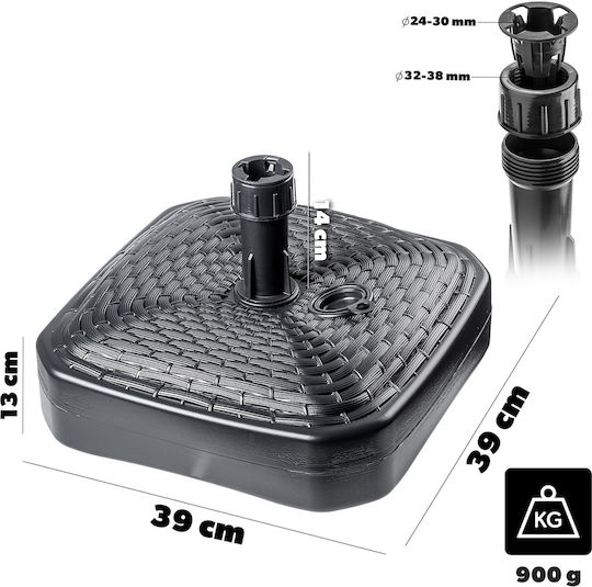 Kadax Stand de umbrelă din Plastic în Culoare Gri 39x39cm