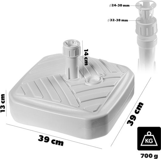 Kadax Stand de umbrelă din Plastic în Culoare Bej 39x39cm
