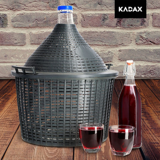 Kadax Flasche Wasser Glas mit Korken Transparent 1000ml 6 Stück