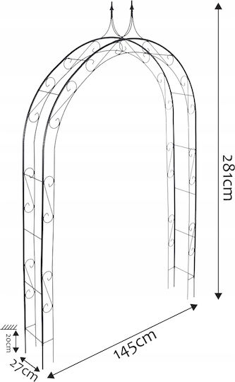 Arch Garten in Schwarz Farbe 1Stück