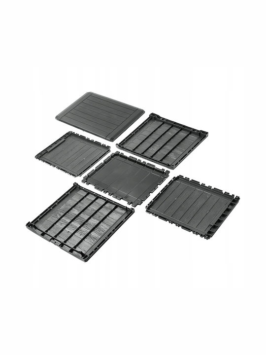 Kadax Cutie de depozitare pentru exterior Plastic 140lt Gri L58.5xW46xH55buc