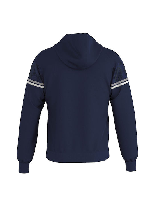 Errea Men's Sweatshirt Jacket with Hood Blue