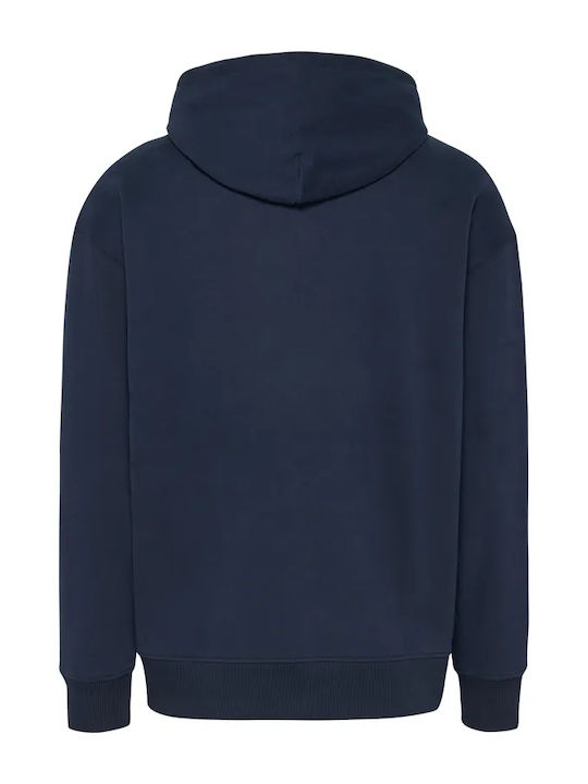 Tommy Hilfiger Flag Crest Men's Sweatshirt with Hood Dark Blue