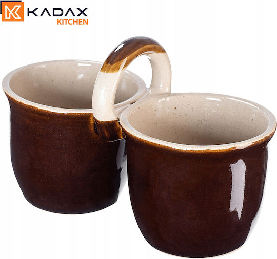 Kadax Μπωλ Σερβιρίσματος Στρογγυλό Κεραμικό Καφέ 5903699480960