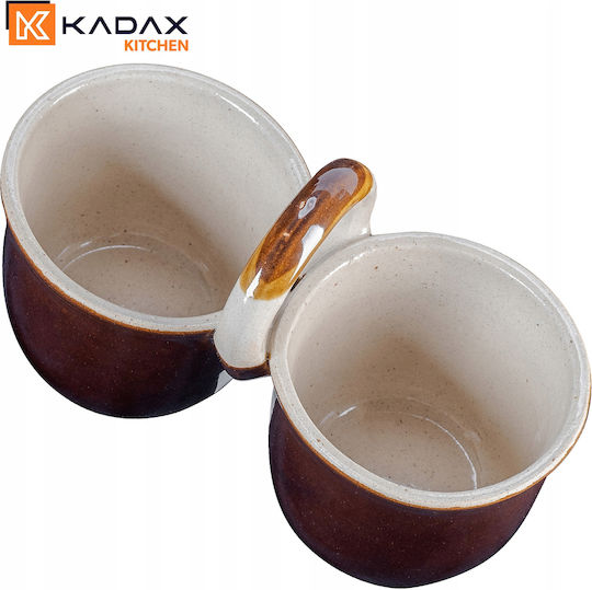 Kadax Μπωλ Σερβιρίσματος Στρογγυλό Κεραμικό Καφέ 5903699480960