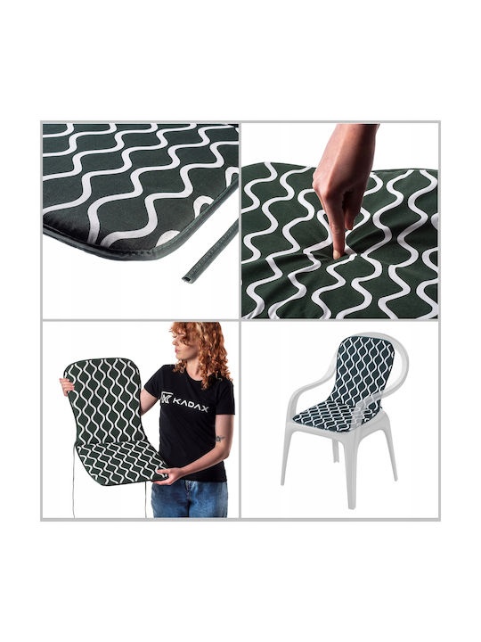 Kadax Garden Chair Cushion with Backrest Green 37x75cm