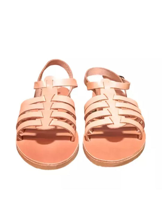 Lydia Creations Women's Flat Sandals with Strap in Pink Color