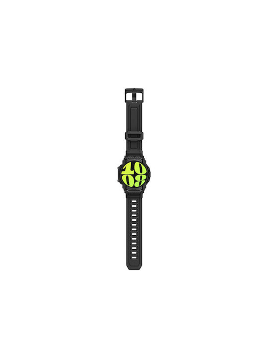 Spigen Rugged Armor Pro Θήκη Σιλικόνης σε Μαύρο χρώμα για Samsung Galaxy Watch 7 (40 mm)