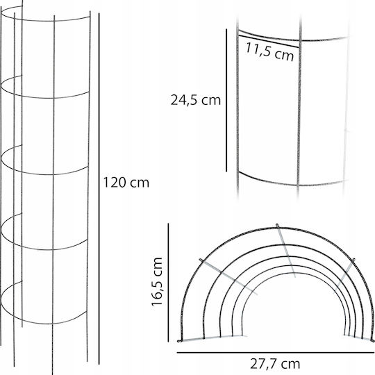 Kadax Pflanzenstützstab Pflanzenspieße 120cm