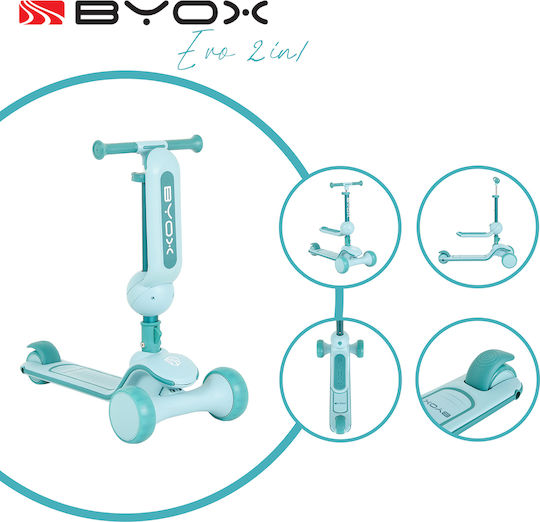 Byox Παιδικό Πατίνι Αναδιπλούμενο Evo Τρίτροχο για 18 Μηνών Mint