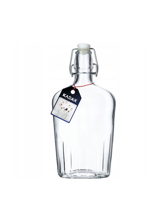 Kadax Flasche Wasser Glas mit Clip Transparent 500ml 6 Stück