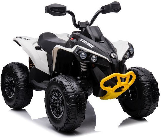 Tricicletă pentru copii Quad CAN-AM Electrică 12 volți Alb